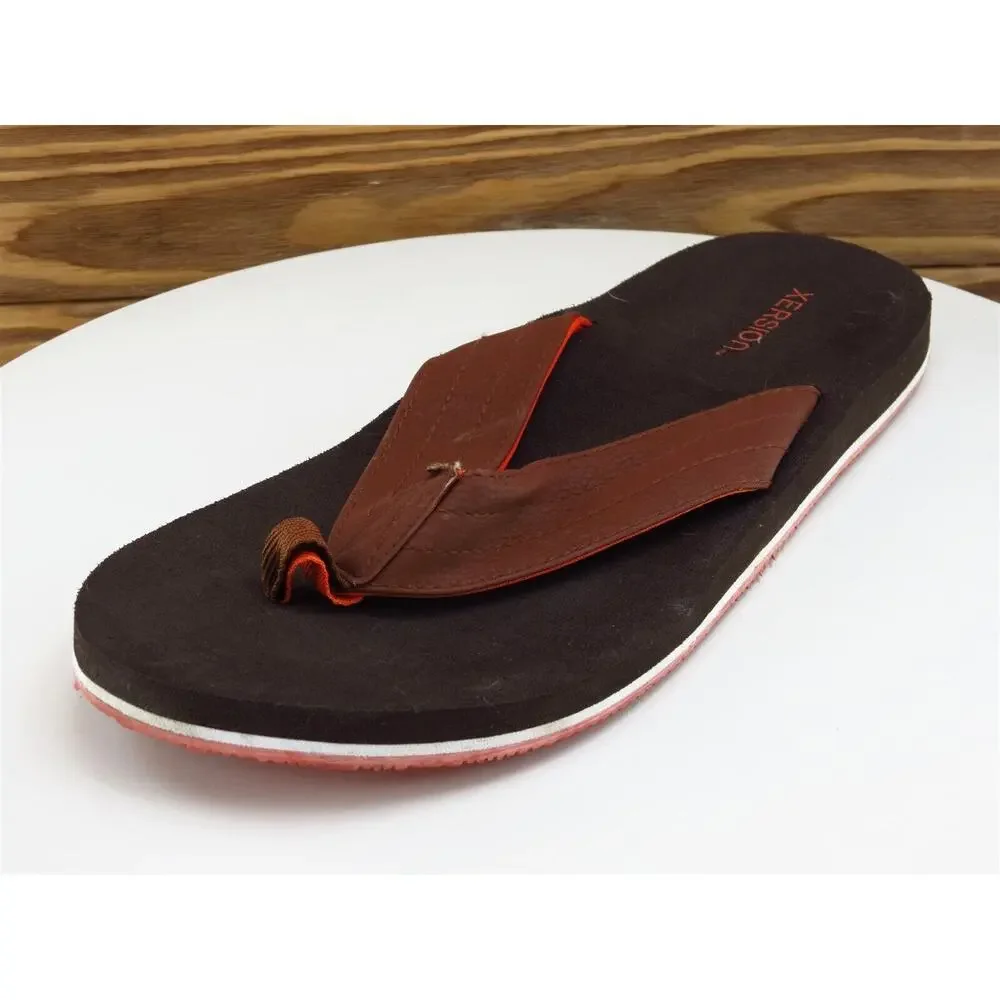 Xersion Sz 11 Flip Flop‎ Sandals Brown Synthetic Men Slip On